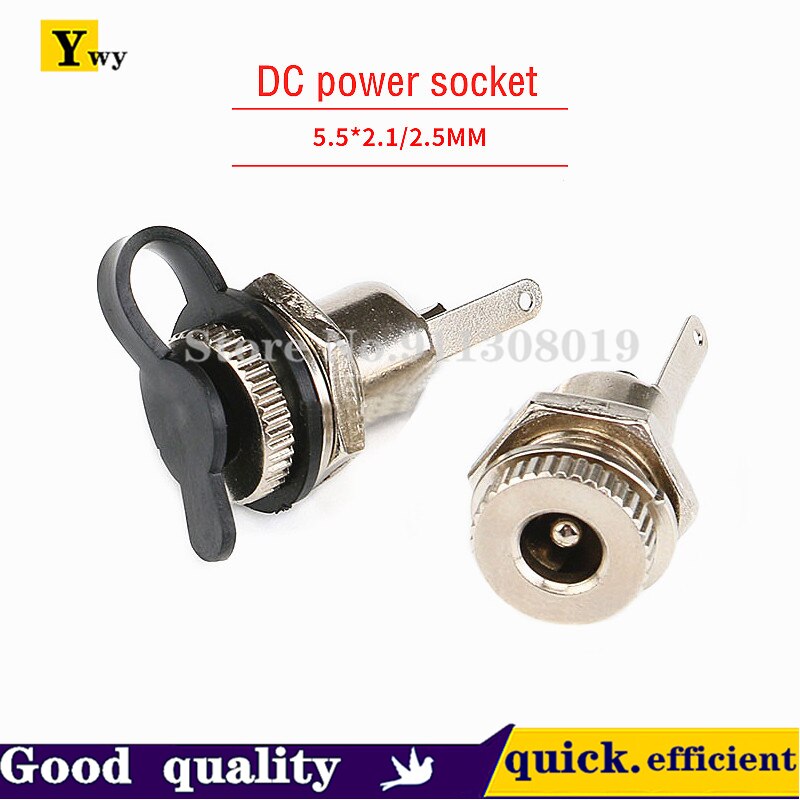 5PCS/LOT DC099 charging power socket DC-099 high current full metal 5.5*2.1 5.5x2.5 3.5x1.3 panel seat