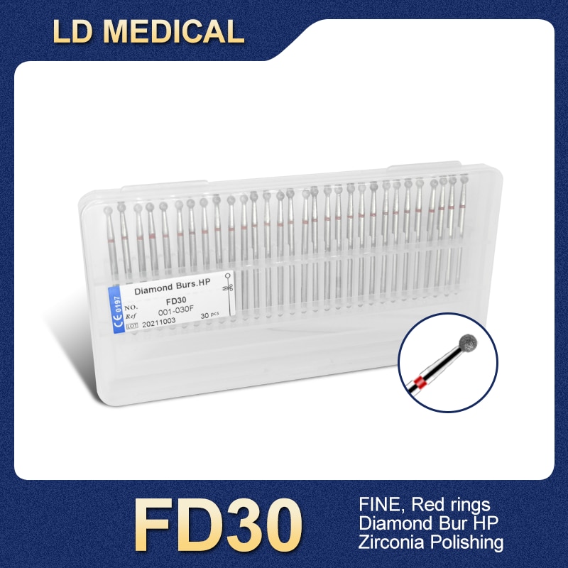 Dental Tools Diamond Bur odontologia HP(Electroplanted) Fine Red Rings набор инструментов FD30 MK60burs