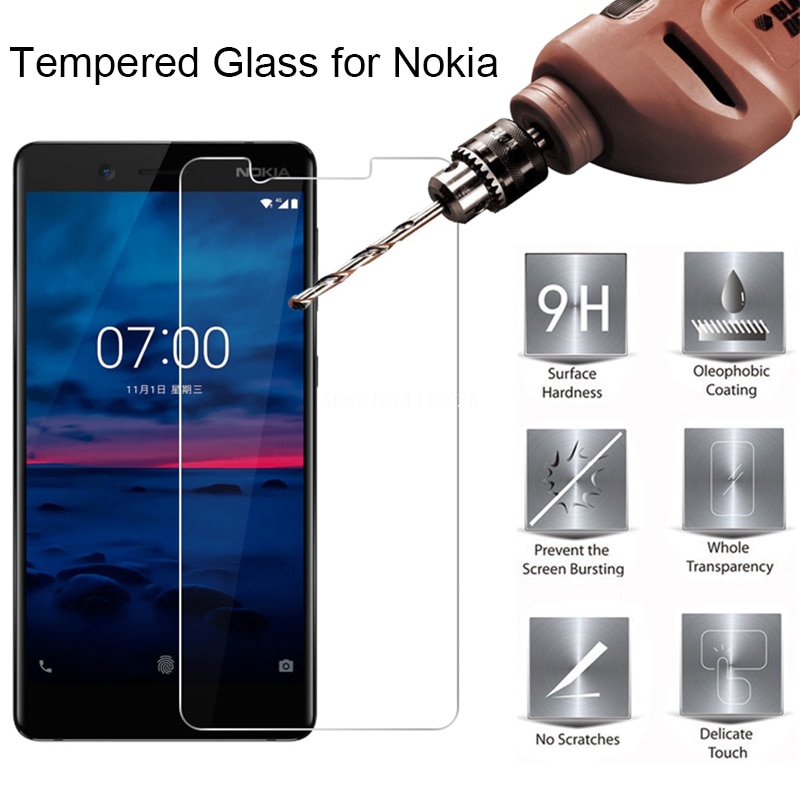 Tempered Glass for Nokia 3.1 Plus 5.1 2.1 Toughed Screen Protector for Nokia X6 6.1 Plus 7.1 Anti Scratch Protective Film Glass