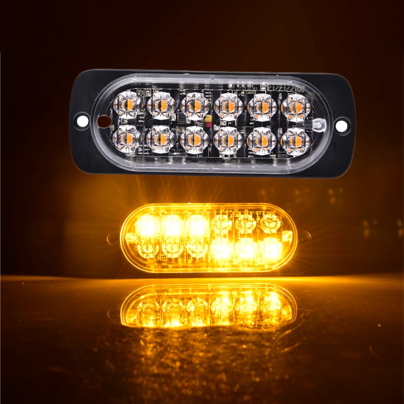 Flash Warning Side Lights 12 LED Lights Warning Lights Assembly