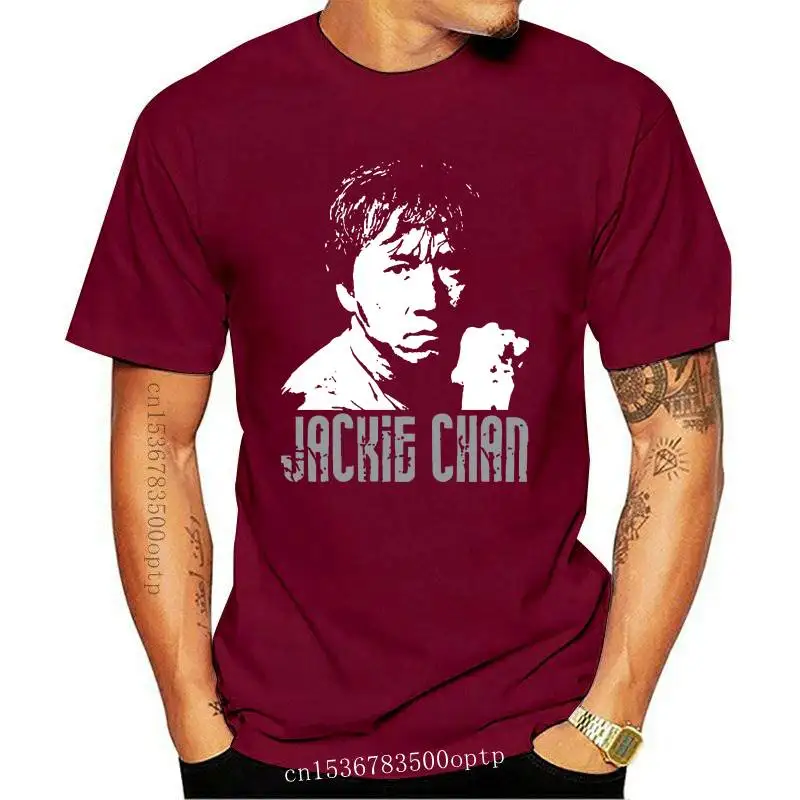 Tshirt O-neck Summer Personality Fashion Men T-shirts Jackie Chan T-shirt Men Regular Fit Cotton