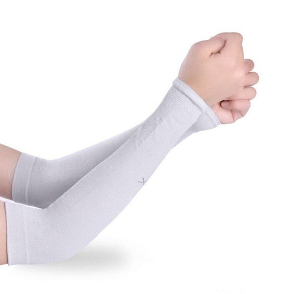 1Pair Unisex Cooling Arm Sleeves Cycling Running UV Sun Protection Basketball Football Running Golf Outdoor Nylon Arm Sleeves