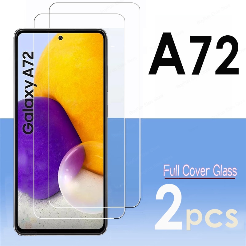 2 pcs Tempered Glass For Samsung Galaxy A72 cover Screen Protector For Samsung A72 5G A725 A726 glas 2.5D 9H Film armored