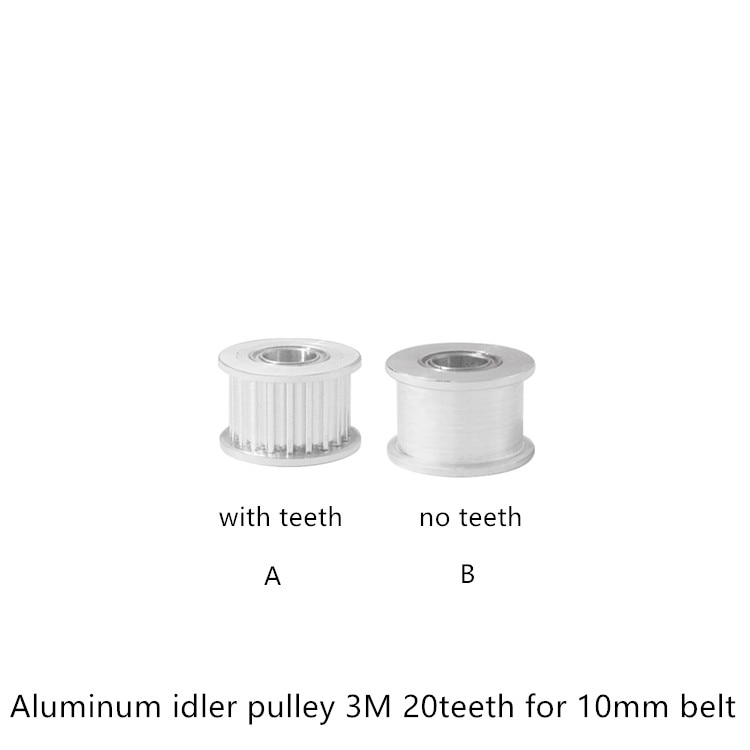 20 Teeth 3M Idler Tensioner Bore 8mm with Bearing Guide Regulating HTD3M Pulley