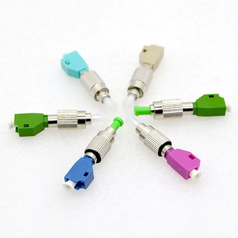 1PCS New Optical Fiber Connector LC Female-FC Male Fiber Adapter Single Mode/Multimode OM1~4 Flange Coupler Free Shipping Brazil