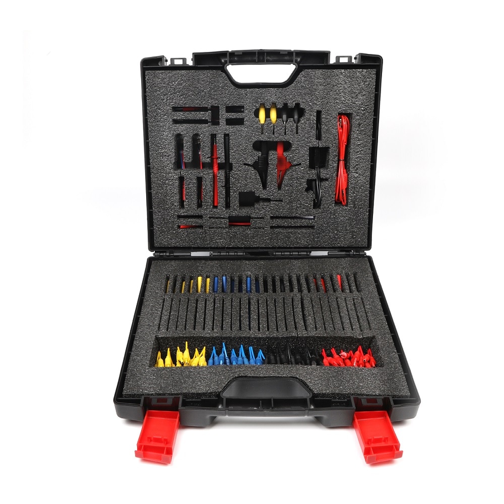 92pcs Multi Function Car Circuit Test Leads Kit Electrical Testers Wire Connectors Adapter Cables Auto Diagnostic Tools with Box