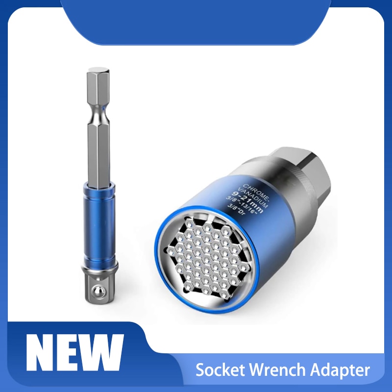 All-Powerful Socket Wrench Adapter 9-21 MM Adjustable Universal Socket Torque Ratchet Socket Adapter Wrench Sleeve Repair Tool