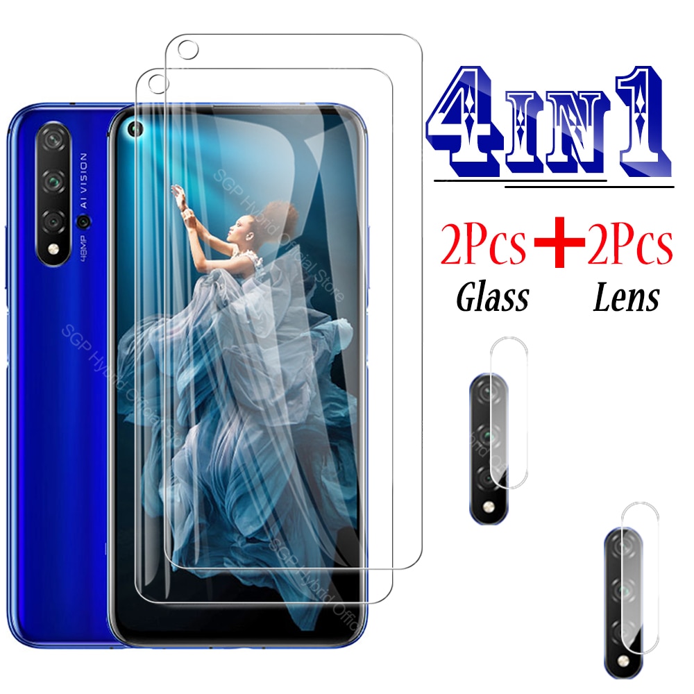 4-in-1 Honor20 Screen Tempered Glass Protector On The For Huawei Honor 20 Pro 20pro Xonor View20 V20 Camera Lens Protective Film