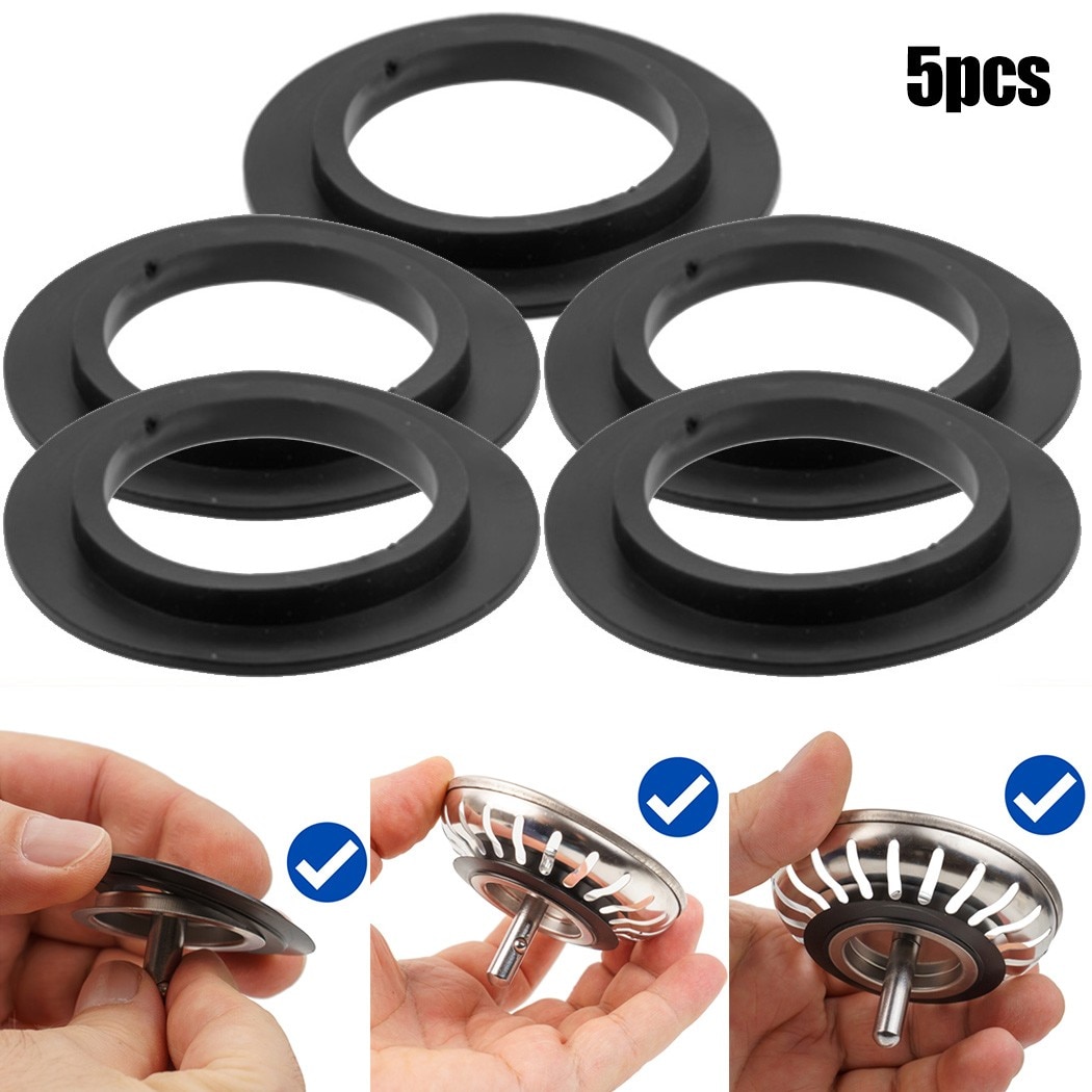 5pc Seal Washer Gasket For Franke Basket Strainer Plug For 78 79 80 82 83mm Kitchen Sink Supplies Big Deal