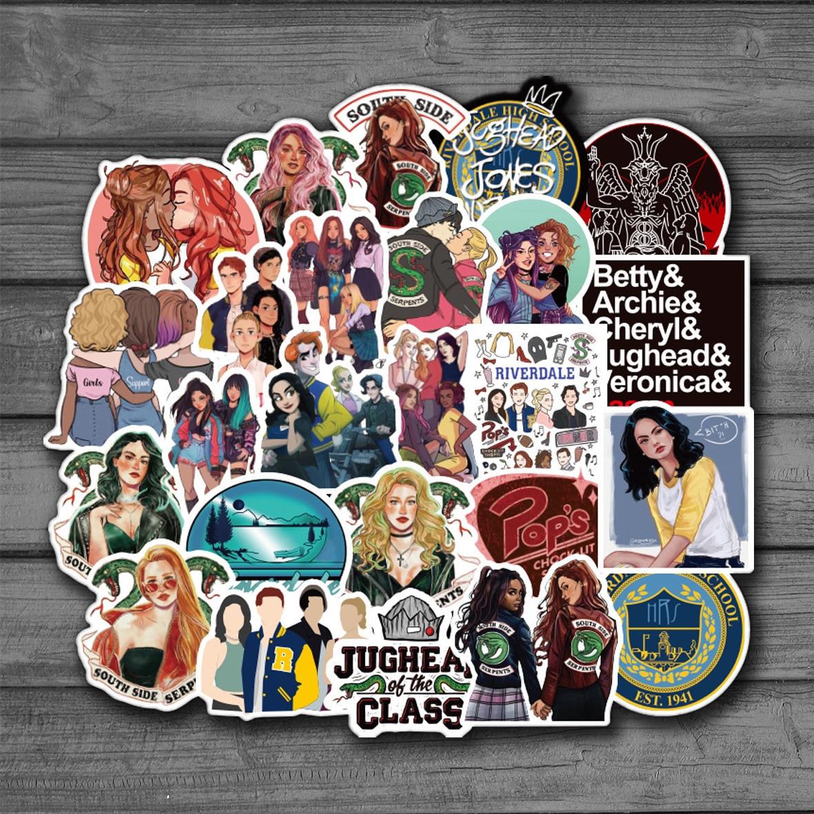 10/50pcs Classic TV Show Riverdale Graffiti Stickers For Furniture Wall Desk Chair Toy Trunk Computer Guitar Motorcycle