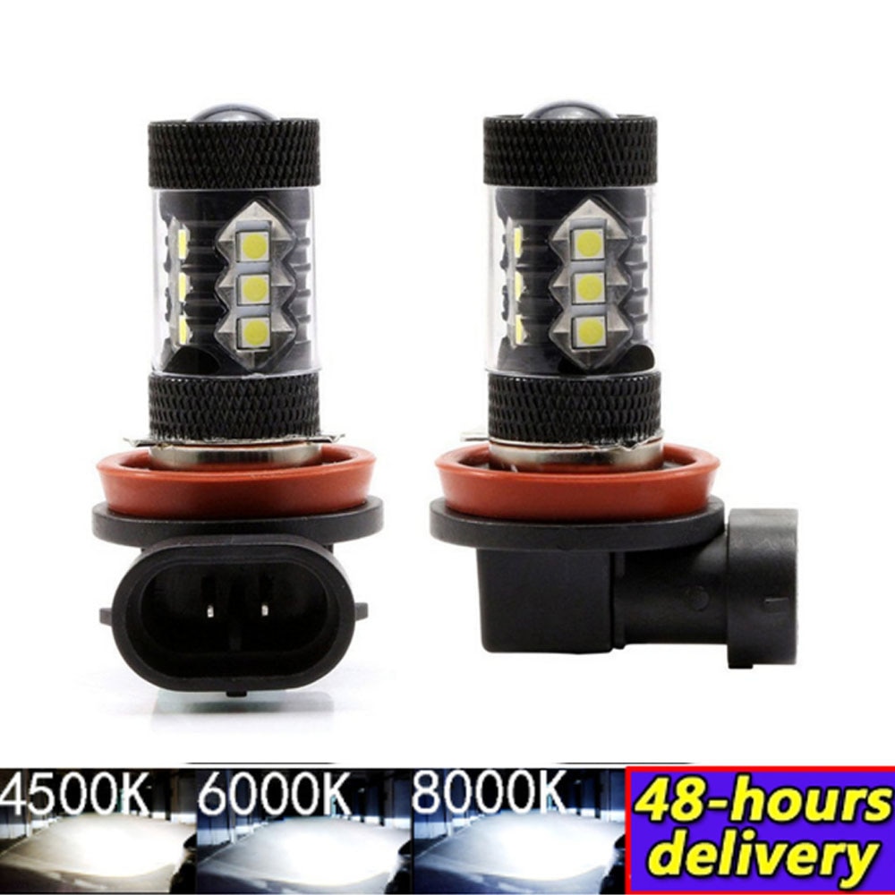 2Pcs H8 H11 LED Bulb H16 9005 HB3 9006 HB4 H4 Super Bright Car Fog Lights Day Driving Running HeadLight 12V 6000K 4300K