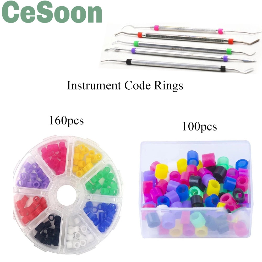 Multicolor Dental Universal Circle Silicone Instrument Code Rings Autoclavable Disinfection Colorful Marker Classification Tools