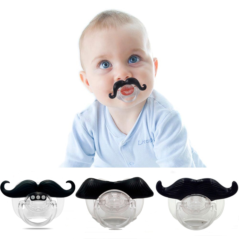 1pcs Baby Pacifier Joke Toddler Nipples Funny Nipple Soother Pacifiers Teether Moustache Kiss Gift Pacifier For Boys and Girls