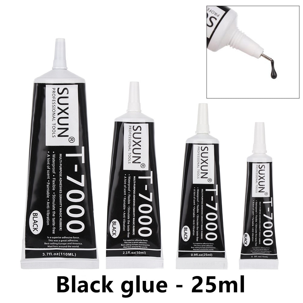 T7000 25ml 15/50/110 Multifunctional Glue DIY Mobile Phone Screen Frame Epoxy Sealant Super Black Liquid Glue T-7000 Nail Polish