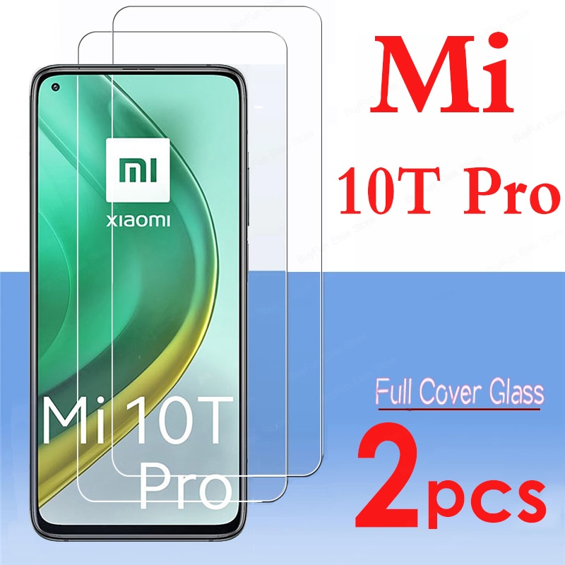 2 pcs Tempered Glass For Xiaomi Mi 10T Pro Cover Screen Protector For xiomi mi 10t lite light glas 2.5D 9H Film armored