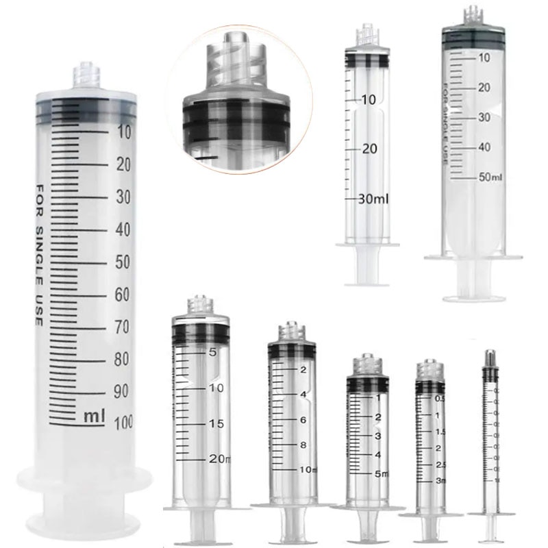 1/2/5/10 pcs 1 ml 3 ml 5 ml 10 ml 20 ml 30 ml 50 ml 100 ml Luer Lock Syringes with For Industrial Dispensing
