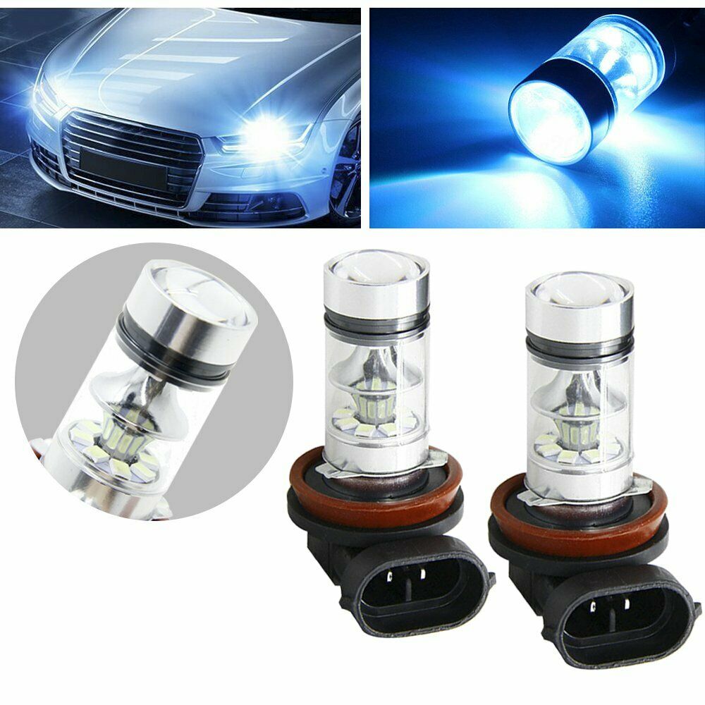 360° Headlight Bulb Kit 100W 2323 3600LM 8000K Bright Fog Lamp H11 H16