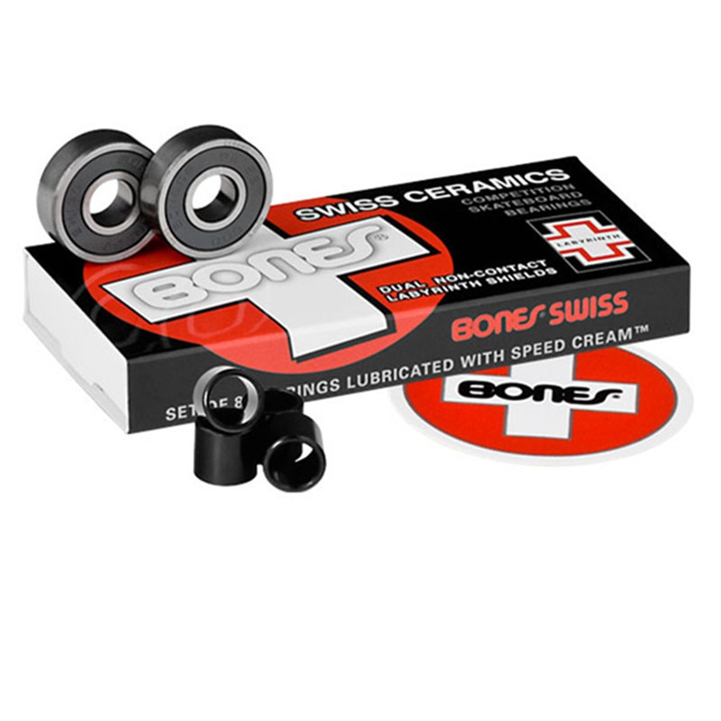 Skateboard Parts Bearings Professional Double Roller Skate longboard bearings 608-RS шарики подшипников patines profesionales