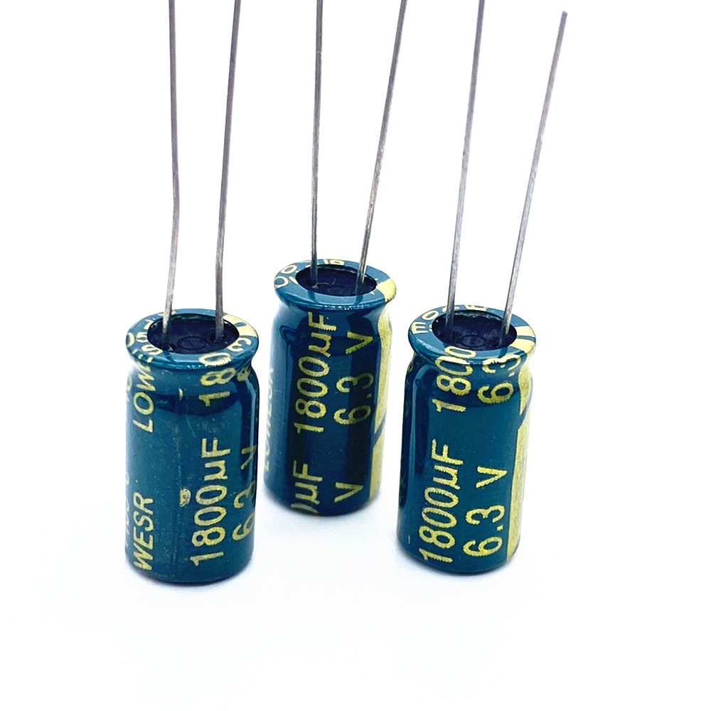 10pcs/lot 6.3v 1800uf High Frequency Low Impedance Aluminum Electrolytic Capacitor 1800uf 6.3v 20% 8*16mm