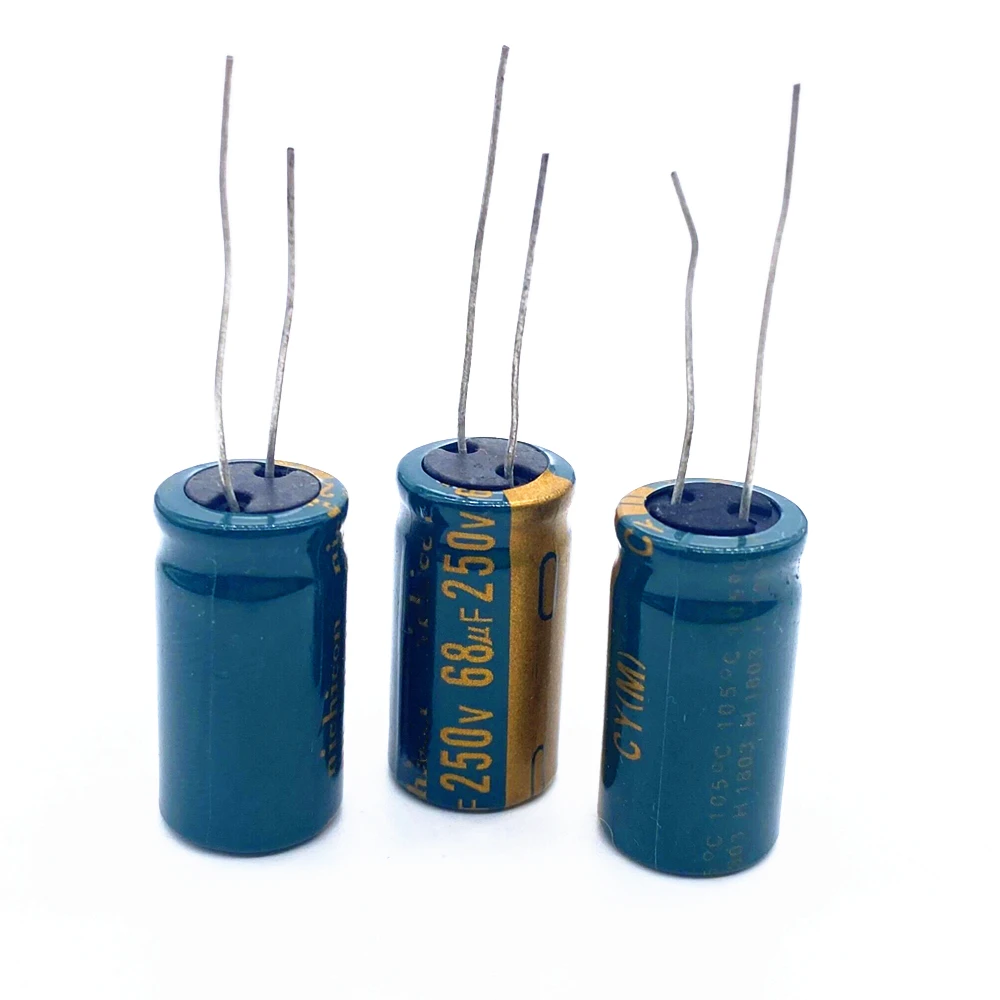 3pcs/lot 250v 68uf high frequency low impedance 13*25 20% RADIAL aluminum electrolytic capacitor 68000NF 20%
