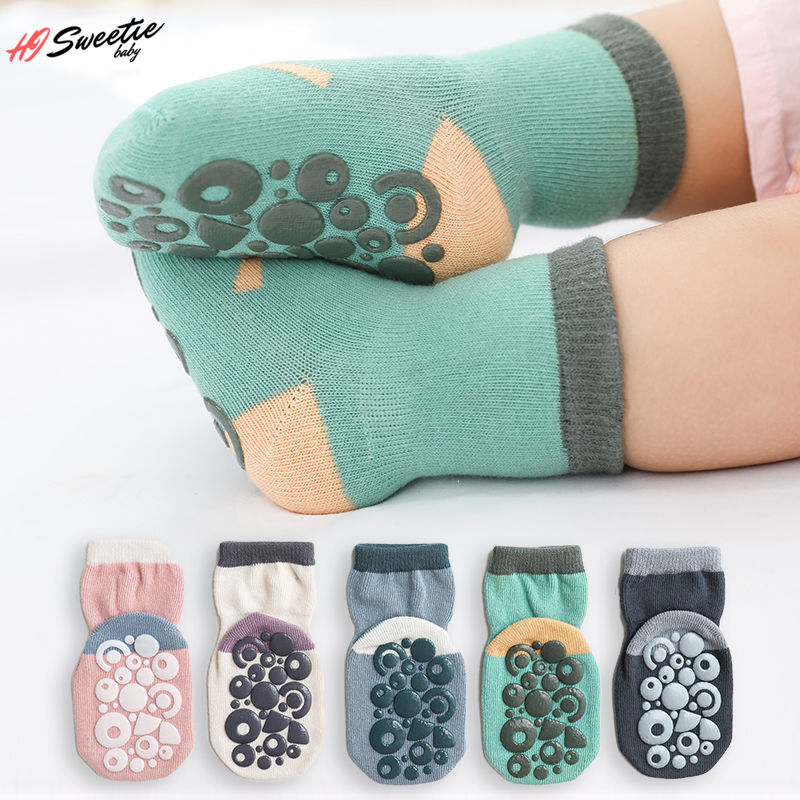 Autumn Winter Baby Socks 0-5 Years Children Floor Socks Combed Cotton Baby Non-Slip Toddler Socks Newborn Cartoon Cotton Socks