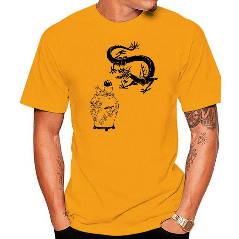 Pd Tintin Short Sleeve T-Shirt Top Lycra Cotton Men T Shirt New Diy Style