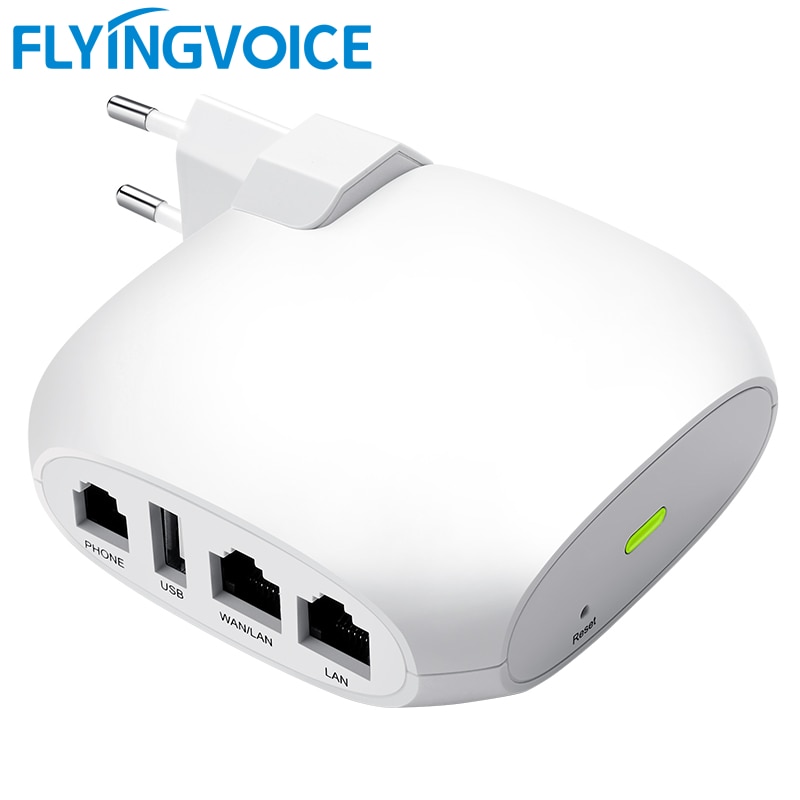 FLYING VOICE Wireless VOIP Adapter FTA1101 Portable VOIP Gateway ATA For Home SOHO Hotel & Small Business AP Mode Built-in W