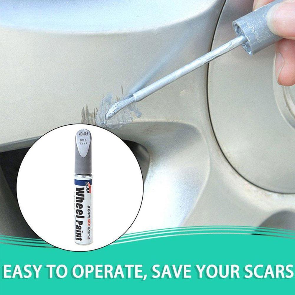 Car Scratch Repair Pen Aluminum Alloy Wheel Hub Renovation Paint Waterproof Tire Wheel Hub Marker Pen Brush Silver Paint Care