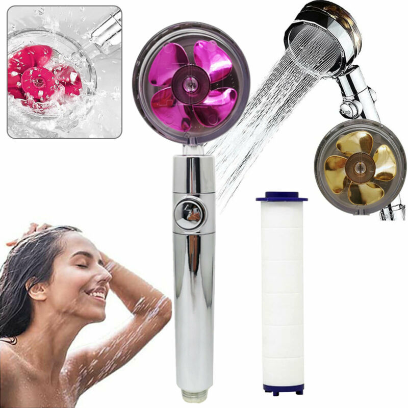Booster Shower Head Propeller Rainful Shower Bathroom Accessories Watering Can For Shower Bath Head Multi Colors PP Cotton Core