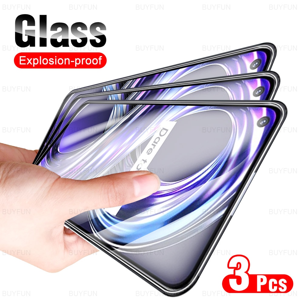 For Realme 8i 3pcs tempered protective safety screen protector glass on for oppo realme realmi realmy 8 i i8 6.6inch phone glass