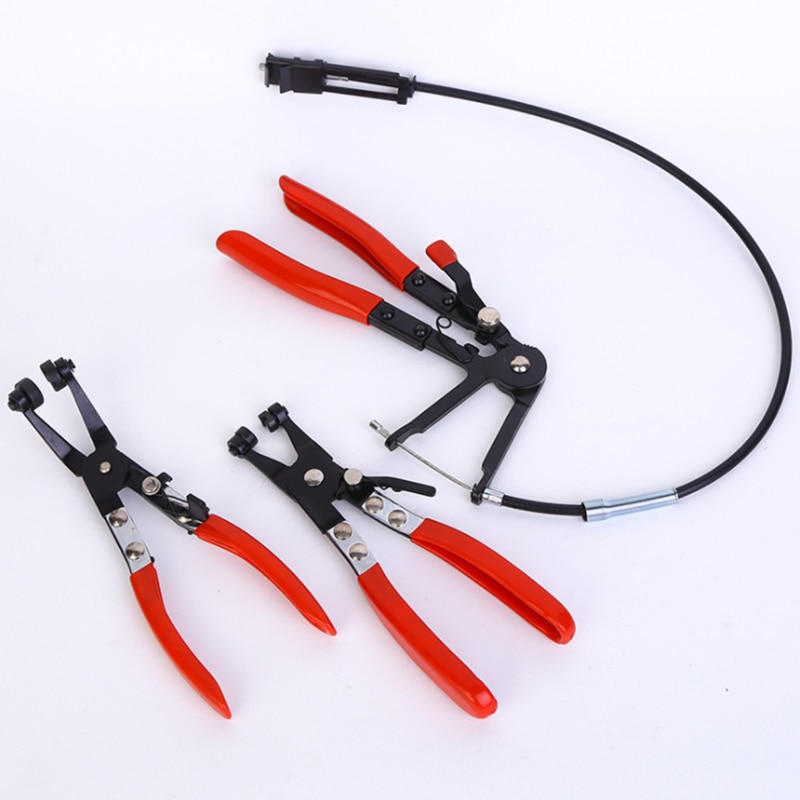Auto Vehicle Water Oil Hose Clamp Pliers Tube Bundle Clamp Cable Type Flexible Wire Long Reach Hose Clamp Pliers Car Removal Too