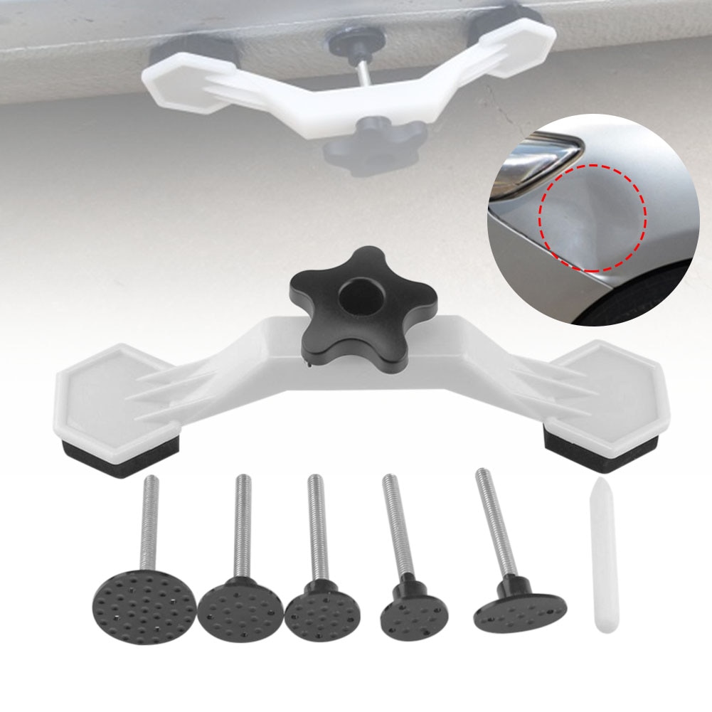 Universal Car Dent Repair Tool Paintless Bridge Dent Puller Body Damage Fix Tool Pulling Bridge Dent Removal Kit with 5 Tabs