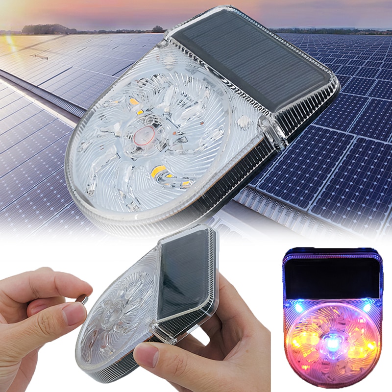 Car LED Lights Anti-collision Solar Waterproof Light 24 LEDs High Quality Colorful Body Warning Emergency Light for Car Truck