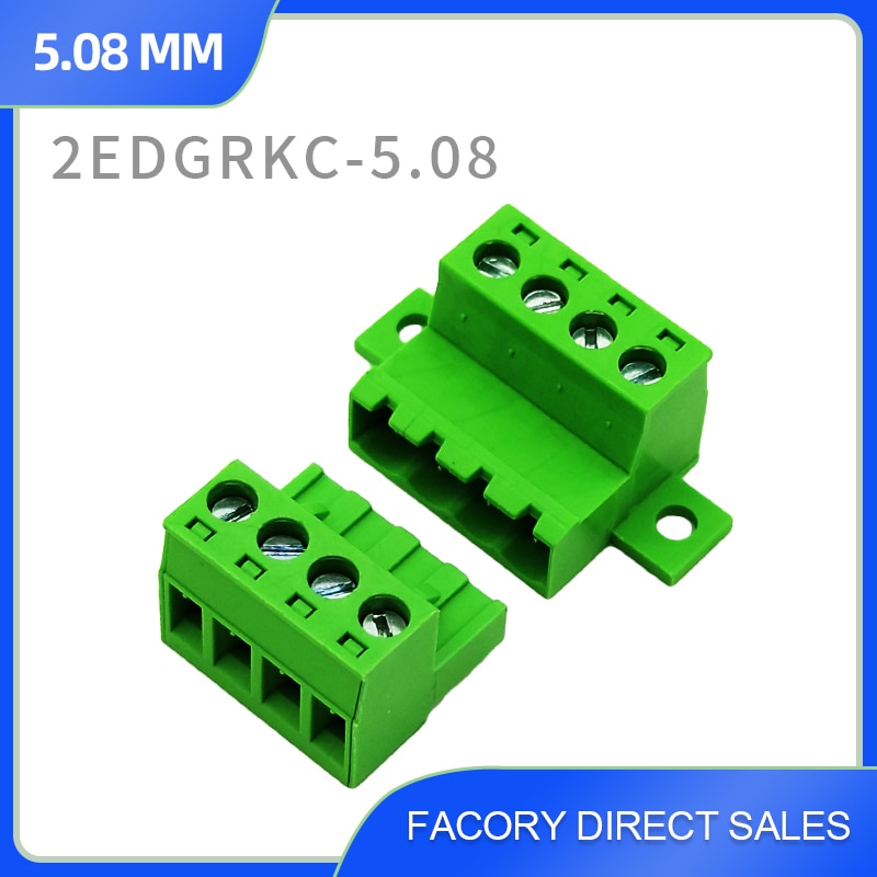 CIXIYCX 13-24Pin 2EDG5.08 PCB Plug-in Terminal With ear screw fixed Terminal Fixed socket 1 set