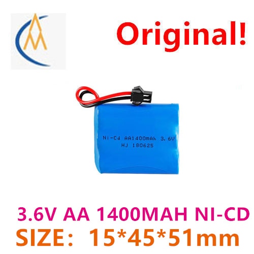 3.6V 1400mAh nickel cadmium battery pack aa5 rechargeable battery remote control electric toy lighting spot emergency light