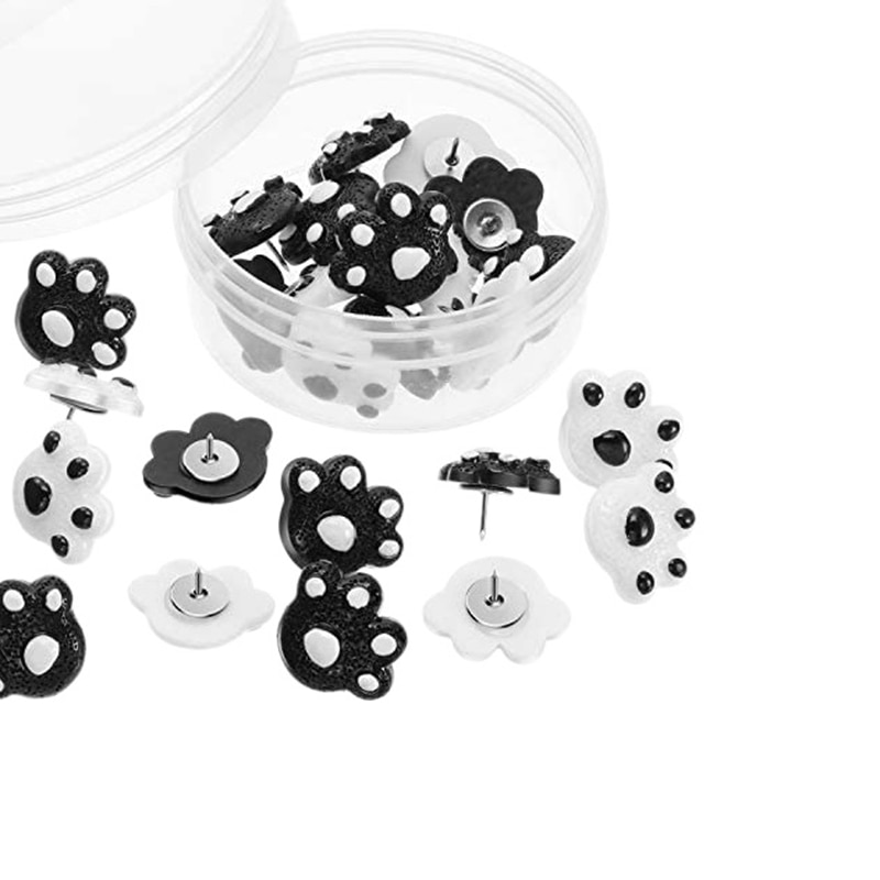 25 Pieces of Print Animal Thumb Tip Decorative Thumbtack Suitable for Cork Board Home and Office with Box