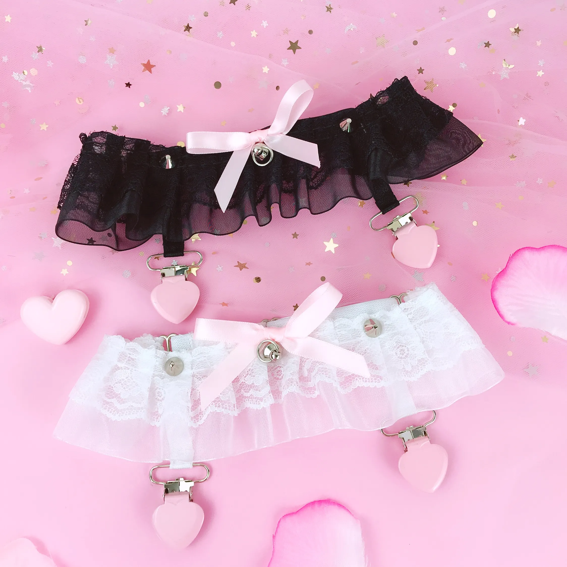 New fashion cute Lolita Heart Sexy Thigh Ring Lace Garters Japanese Girl's Suspender garter belt sexy stockings anti-slip c