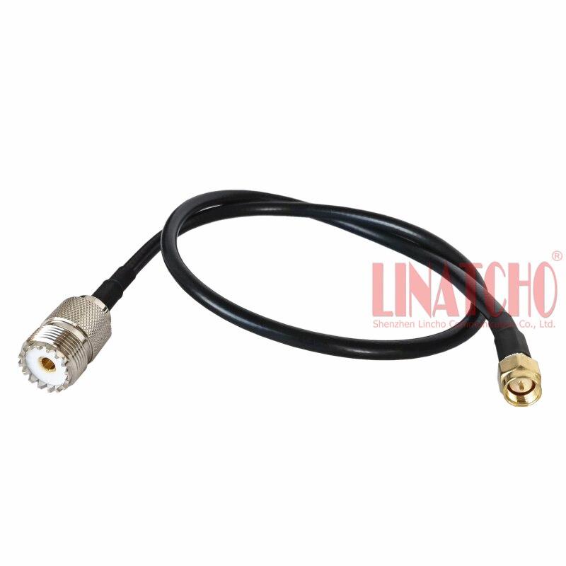 50OHM RF Coax. SMA Male and SO239 Female UHF M Connector 50CM RG58U Jumper Cable