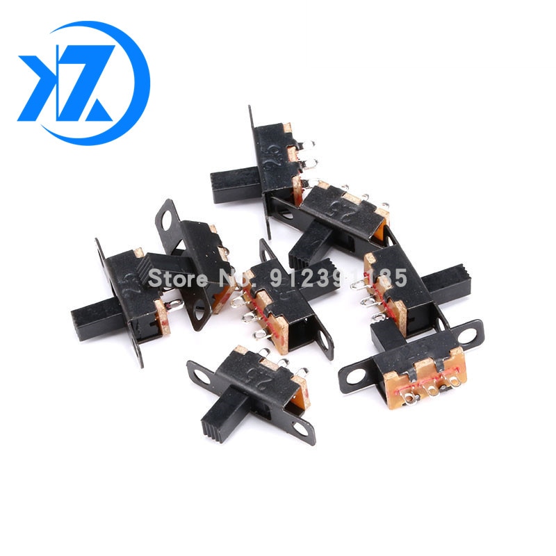20Pcs SS12F15 Toggle Sliding Switch 3PIN 2 Position Handle high 4mm 5mm 6mm SS12F15G4 SS12F15G5 SS12F15G6