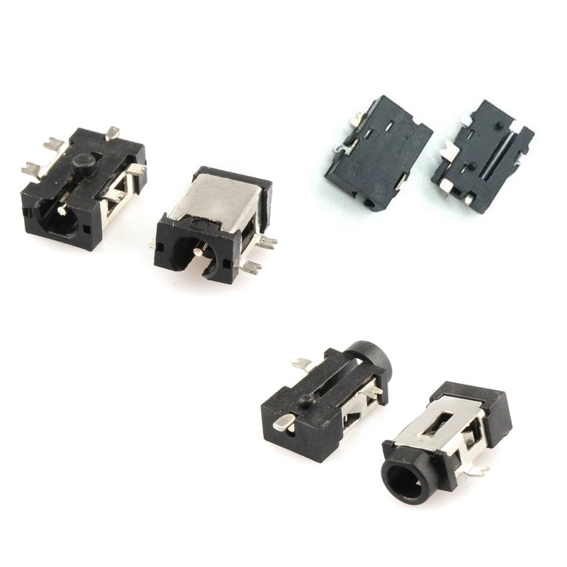 10pcs DC-055 2.5*x0.7mm DC Power Socket Plug Jack DC Connector Female Panel Mount DC-056 DC-057