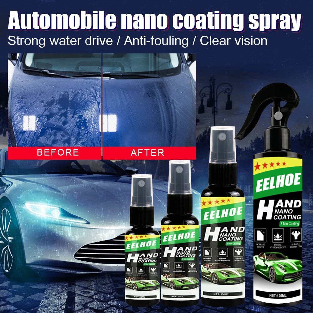 30ml Spray Ceramic Car Top Coating Sealant Repellent Nano Glass Polishing Plated Crystal Liquid Hydrophobic Waterproof Agent