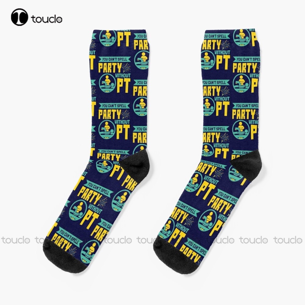 New Physical Therapist You Can'T Spell Party Without Pt Socks Mens White Socks Personalized Custom Unisex Adult Socks