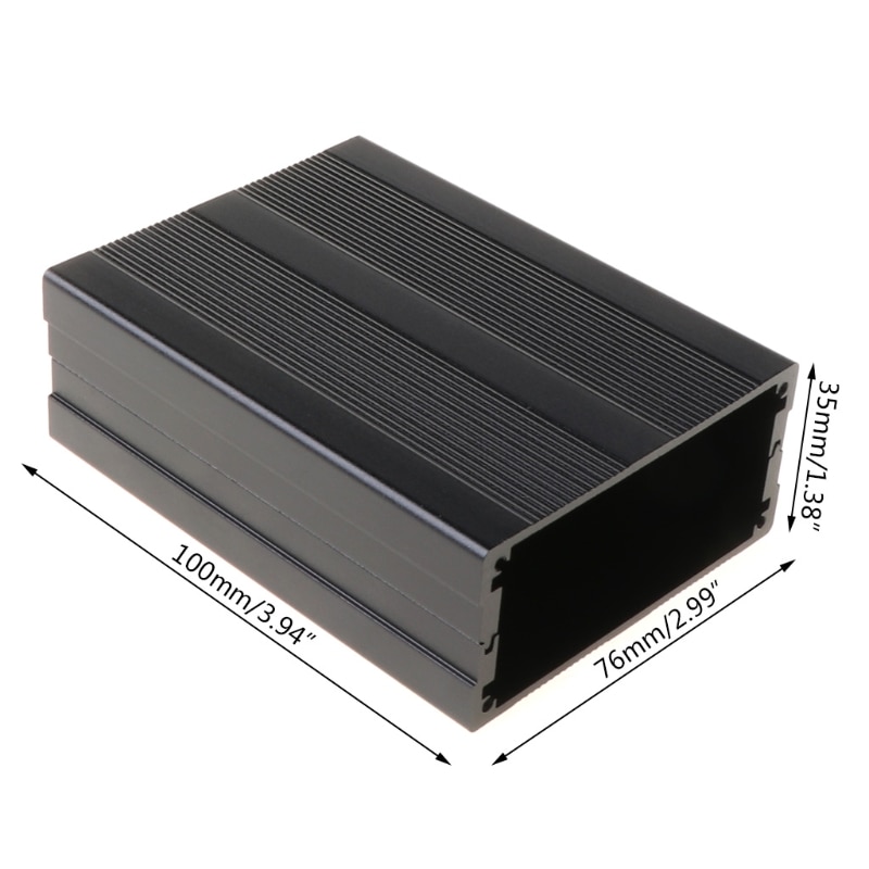 Black 100x76x35mm Corrosion Resistant Aluminum Split Body Aluminum Box Enclosure Case Project Electronic DIY
