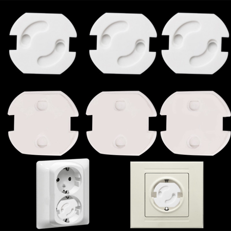 1pcs EU Power Socket Electrical Outlet Baby Safety Anti-electric Shift Socket Cover Guard Protection Shock Plugs Rotate Cover
