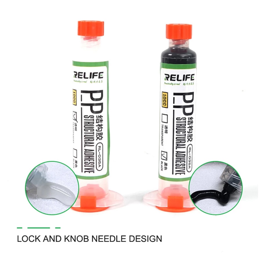RELIFE PP Structural Adhesive Detected For Phone Frame Rear Cover Bracket Bonding Black Transparent Glue With Glue Dispenser