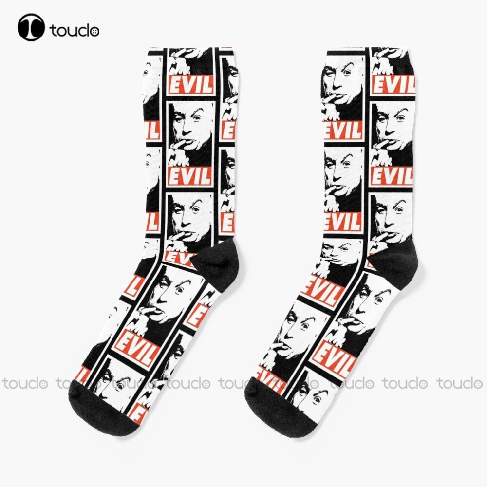 New Dr. Evil Austin Powers Socks Mens Socks Personalized Custom Unisex Adult Socks Teen Socks Halloween Christmas Gift