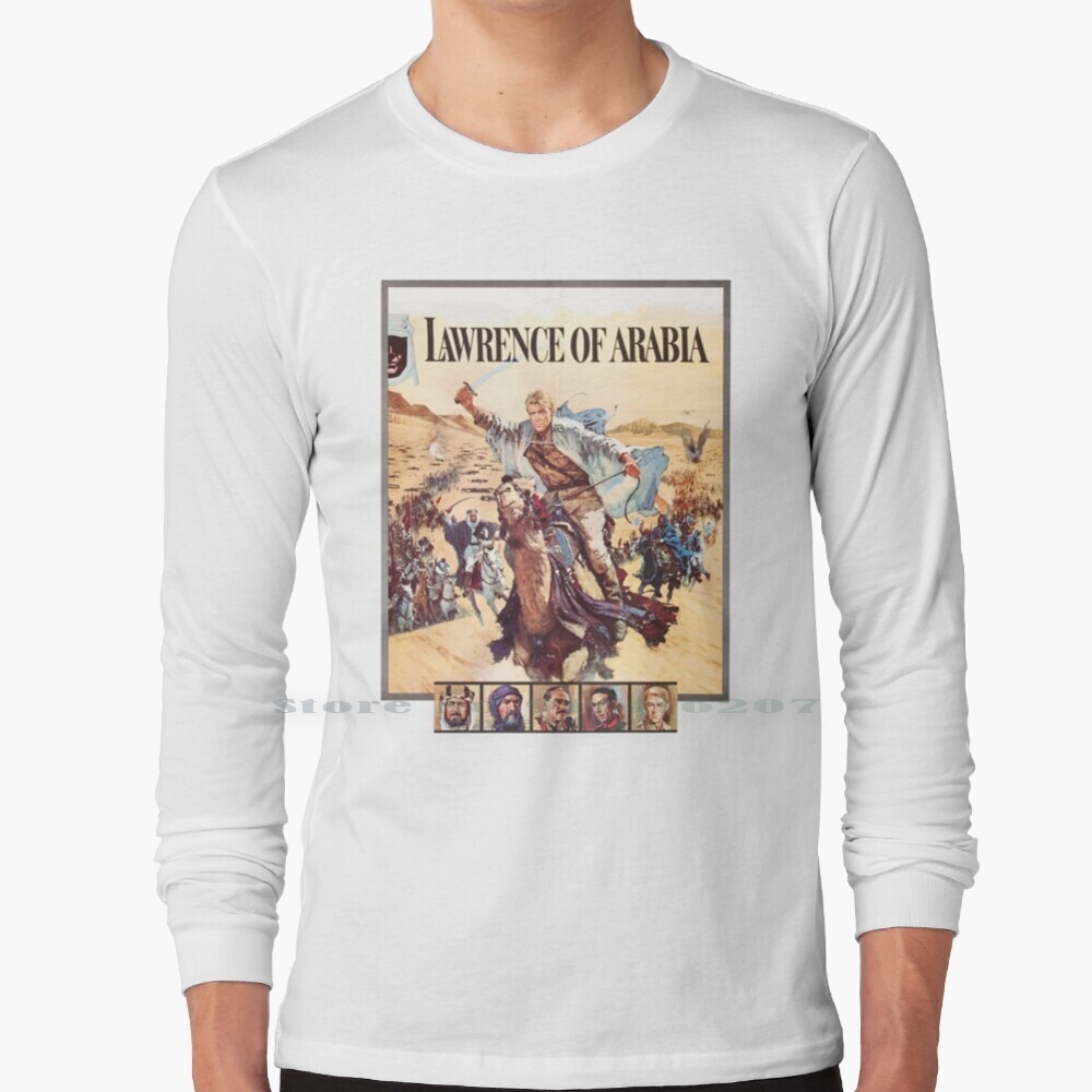 Lawrence Of Arabia Long Sleeve T Shirt Cotton Lawrence Of Arabia Movie Film Old Movie Classic 1962