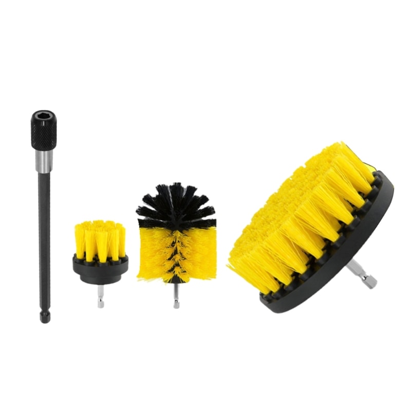 Convenient 2/3.5/4" Cleaning Drill Brush Cleaner Kit Electric Power Scrubber