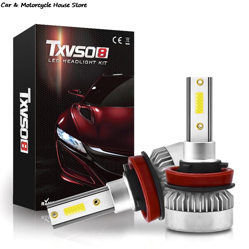 1Pair H1/H7 /H8/H9/H11 COB LED Headlight Bulbs 110W 20000LM High Low Beam White Lights