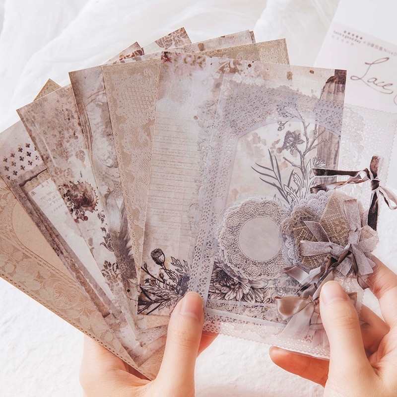 30pcs Vintage Lace Dance Series Material paper Decorative Stickers Stationery Scrapbooking Diary Album Lable Journal Planner